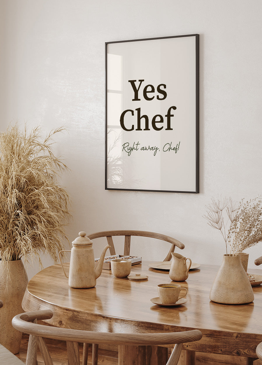 Yes Chef Plakat - Posterbox.dk