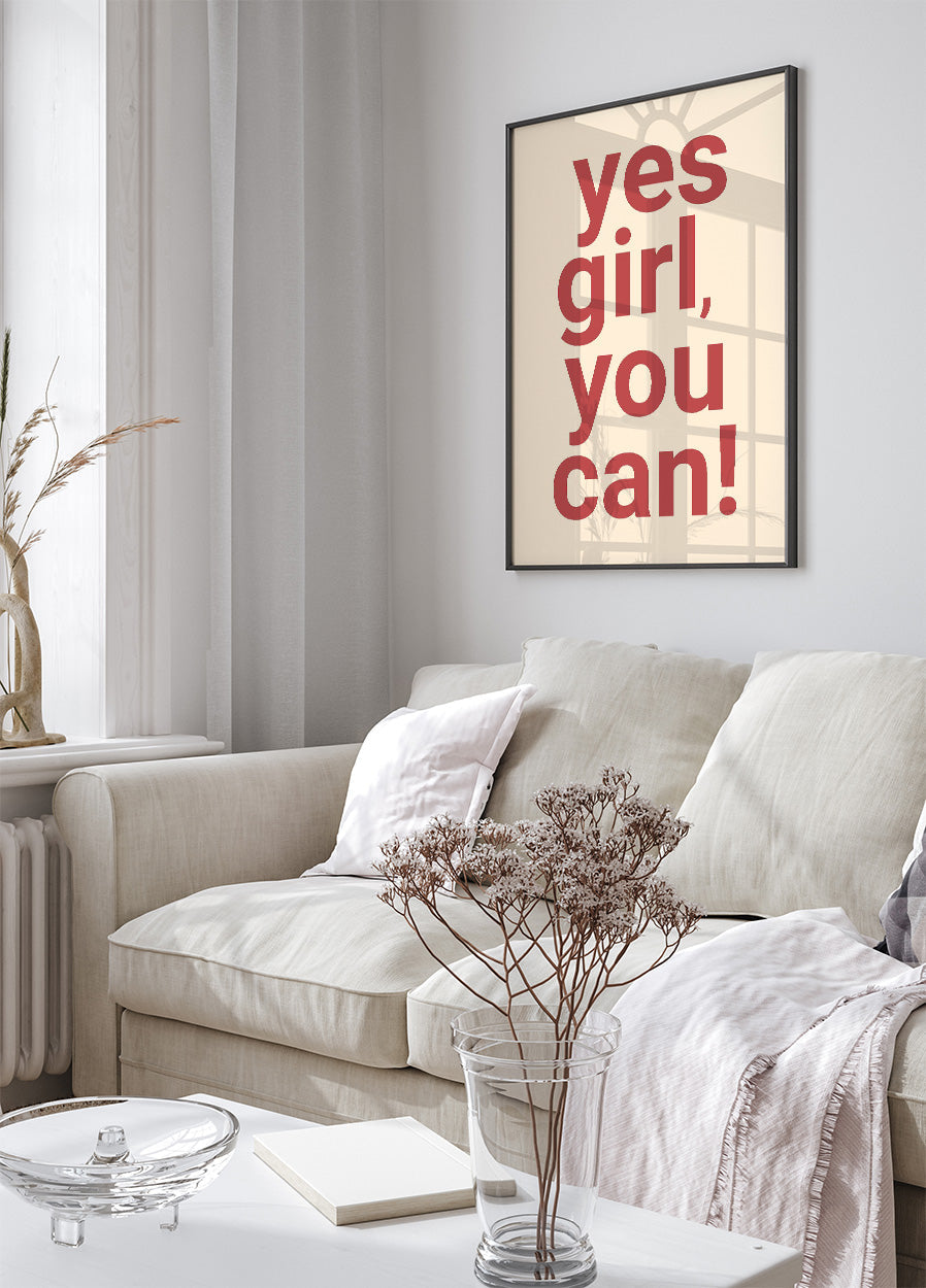 Yes Girl You Can Plakat - Posterbox.dk