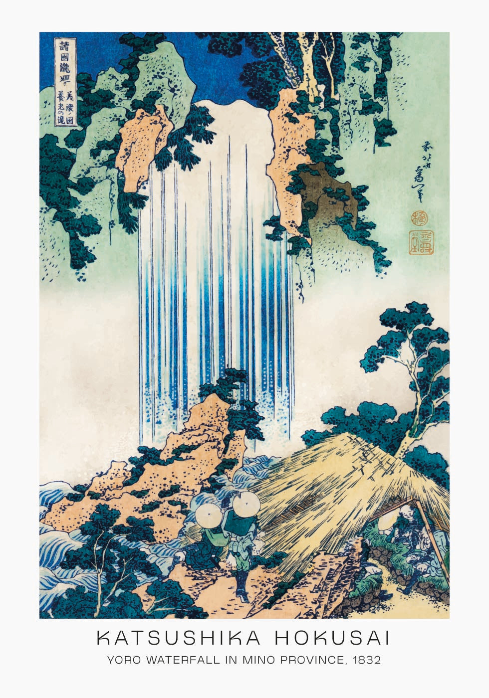 Yoro Waterfall By Katsushika Hokusai Plakat - Posterbox.dk