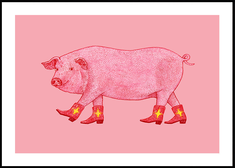Marjorie the Cowgirl Pig (NEW) - Posterbox