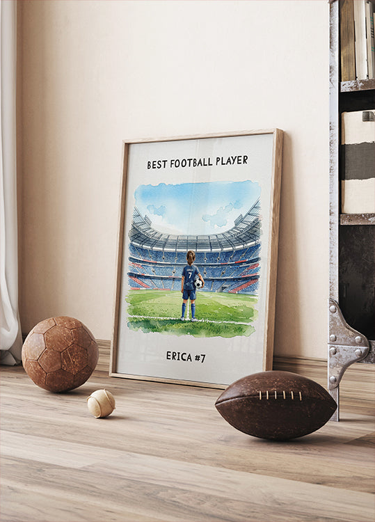 Youth football Girl Personal Poster - Posterbox