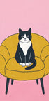 Black Cat Yellow Chair (NEW) - Posterbox