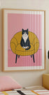 Black Cat Yellow Chair (NEW) - Posterbox
