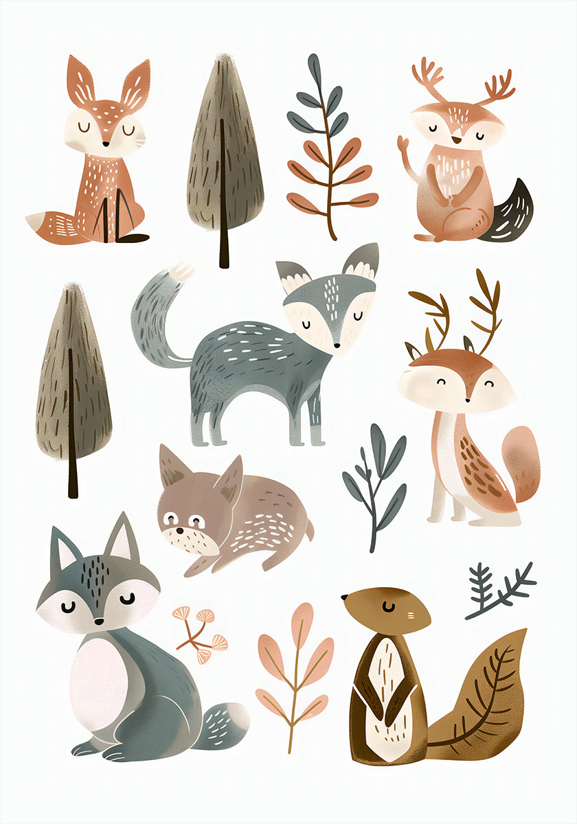 Cute Animals No 1 Plakat - Posterbox