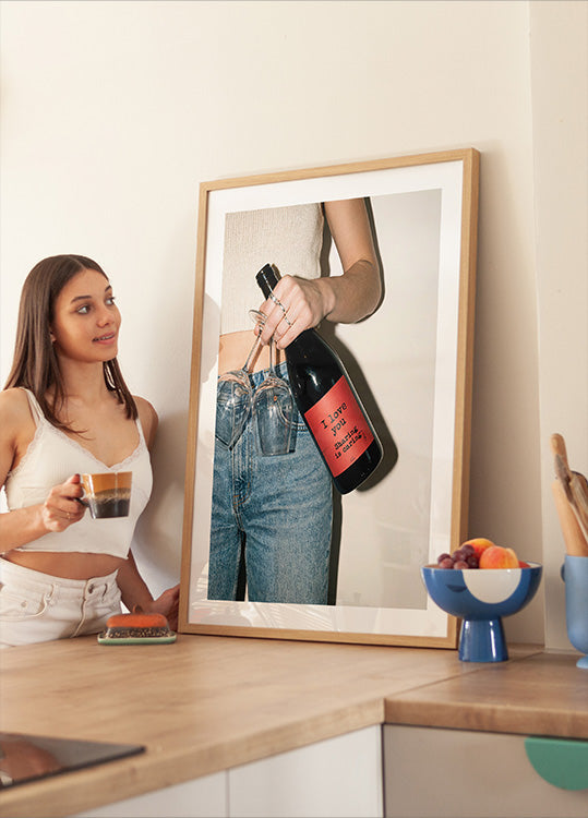 Love and a Bottle of Wine (NEW) - Posterbox