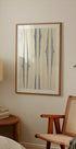 Boho ikat stripes blue shades pattern (NEW) - Posterbox