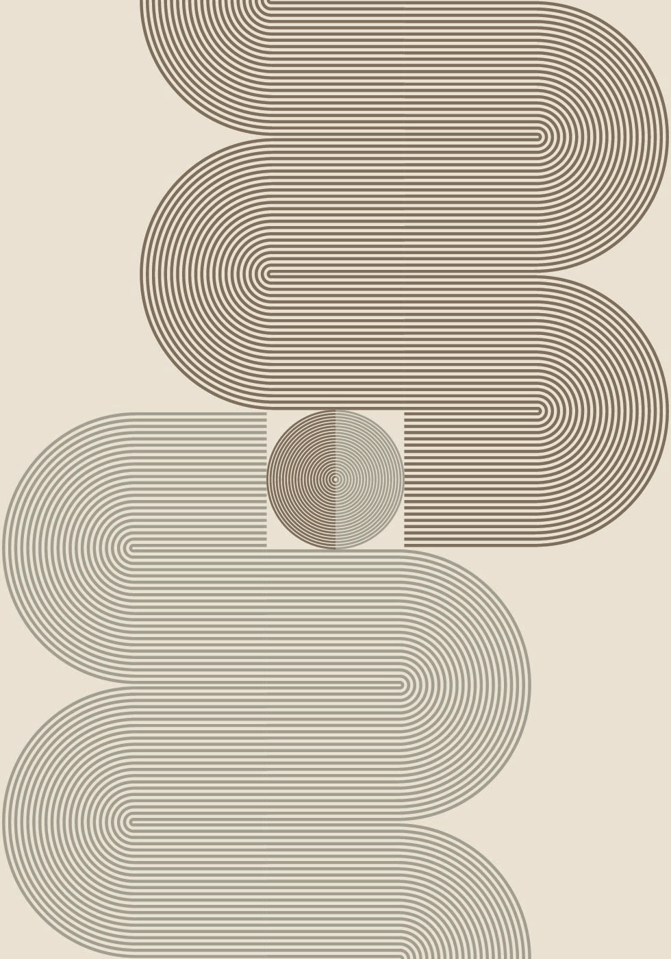 Layered Arch Lines Plakat