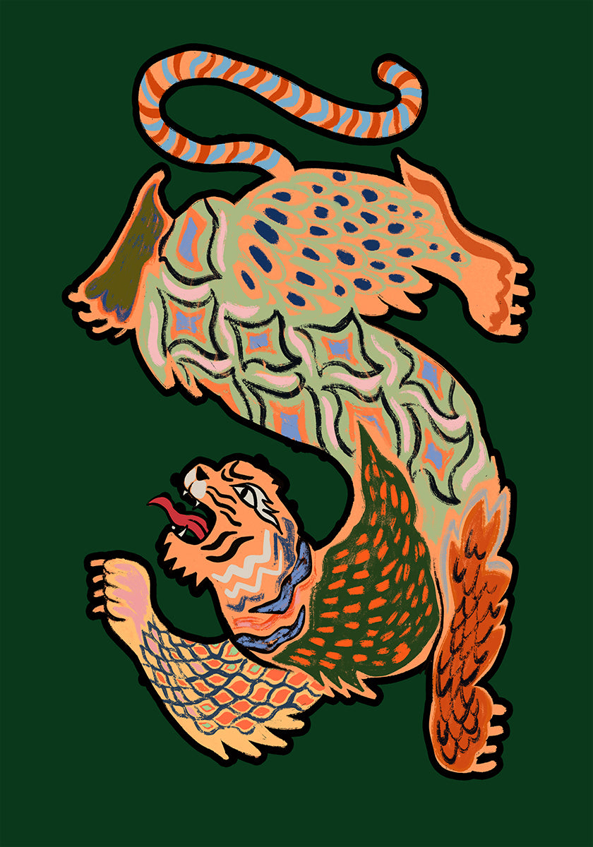Asiantiger Green Plakat - Posterbox