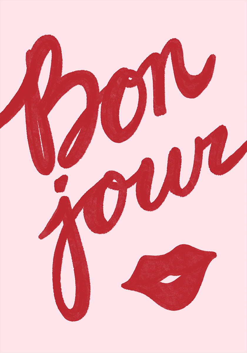 Bonjour Kiss Plakat - Posterbox