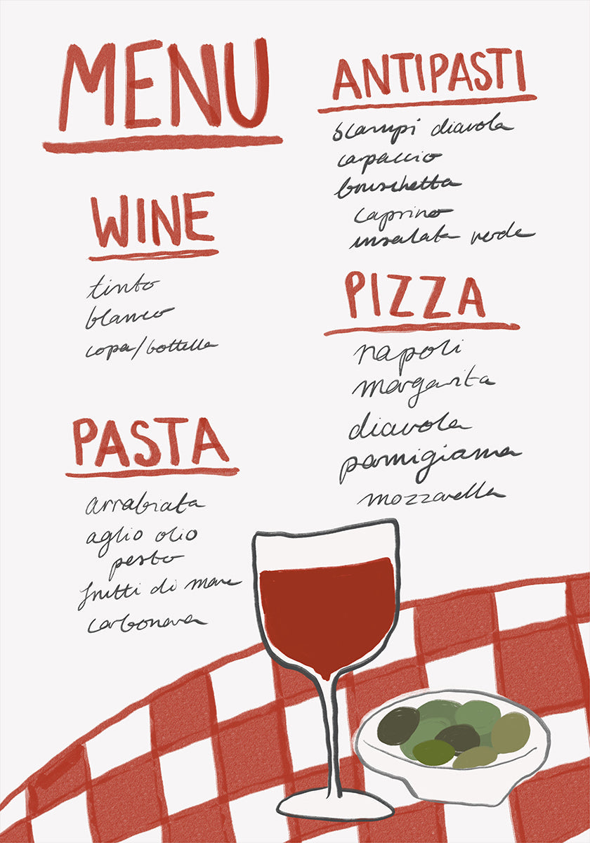 Italian Cuisine Delight  Plakat - Posterbox