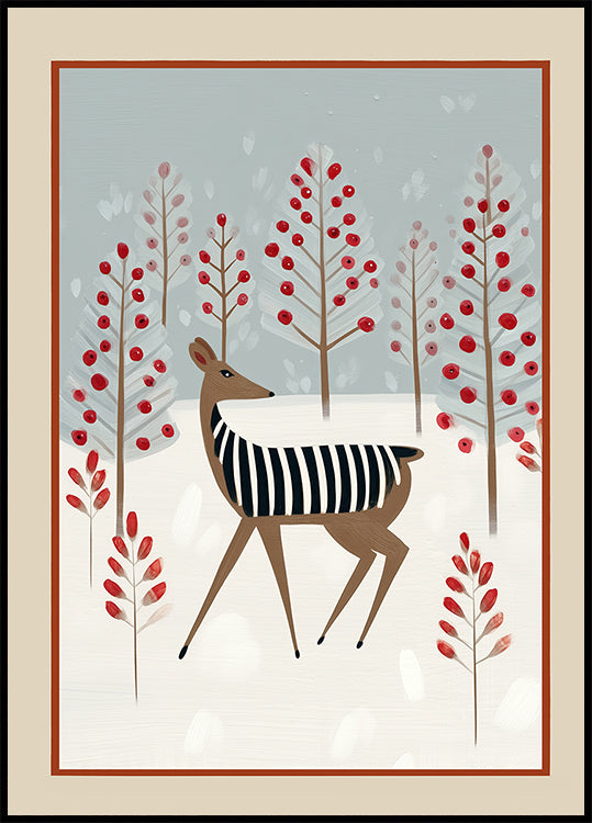 Deer In the Snowy Forest (NEW) - Posterbox