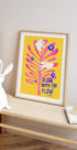 Birds - Glow with the Flow pink Plakat - Posterbox