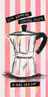 Mocca Coffee on Stripes - Hug in a Cup Plakat - Posterbox