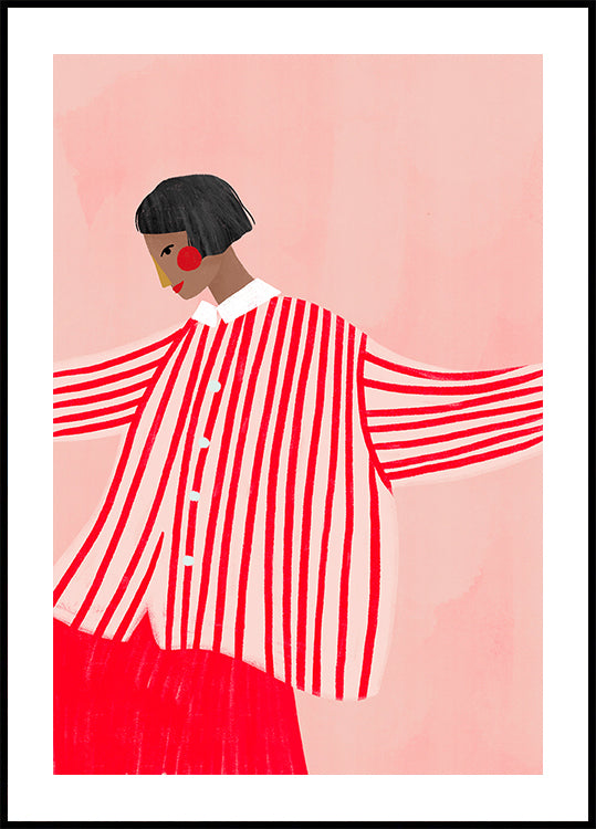 The Woman With the Red Stripes Plakat - Posterbox