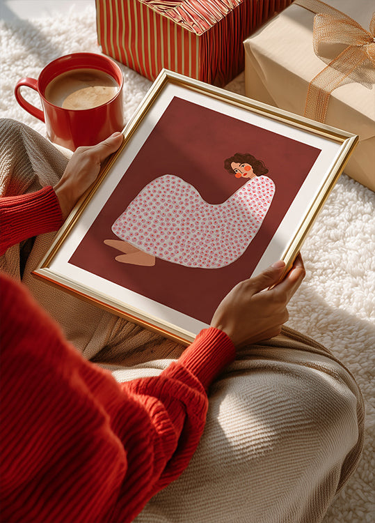 Woman in Dotted Dress Plakat - Posterbox