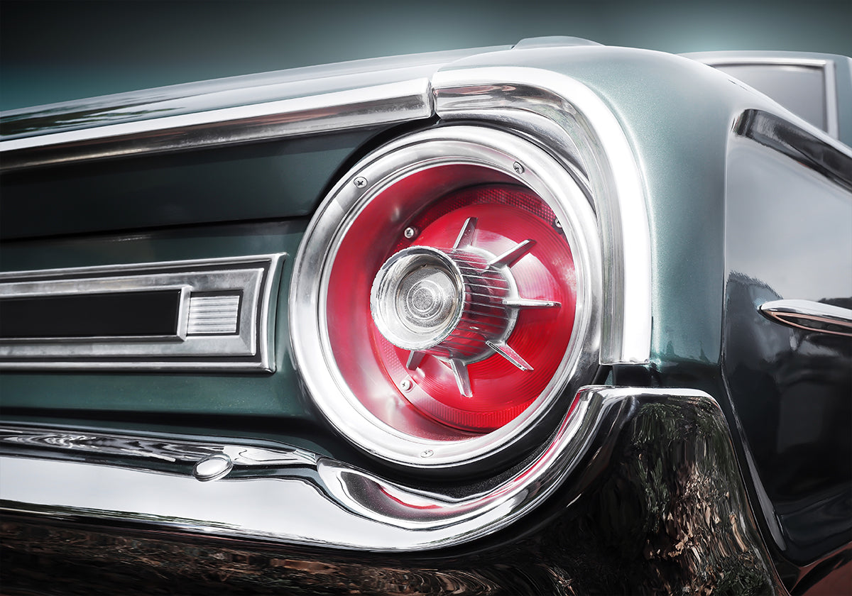 American classic car Galaxie 500 1964 Rear Plakat - Posterbox