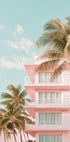Pastel Building with Palm Trees (NEW) - Posterbox