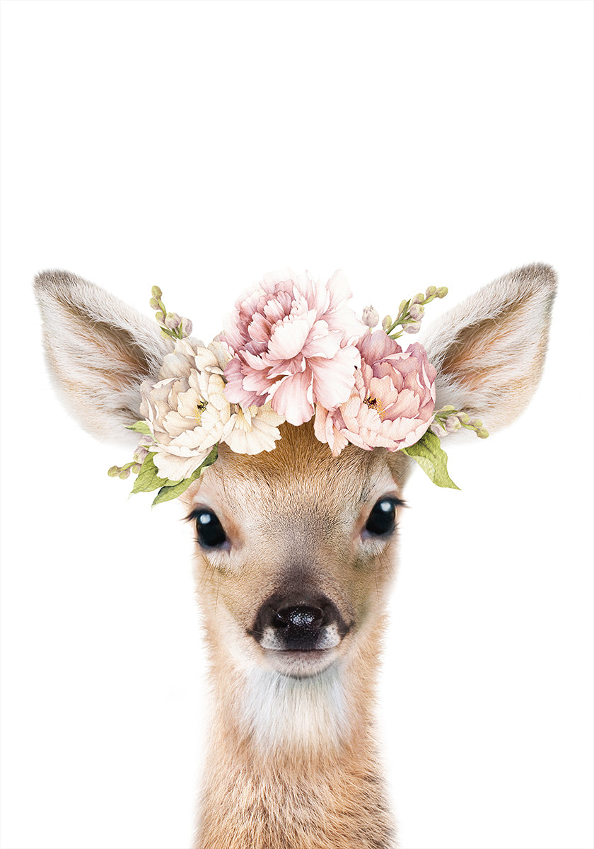 Floral Baby Deer (NEW) - Posterbox