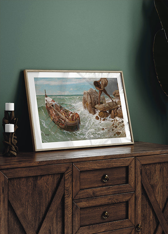 Arnold Bocklin-Odysseus and Polyphemus Poster - Posterbox