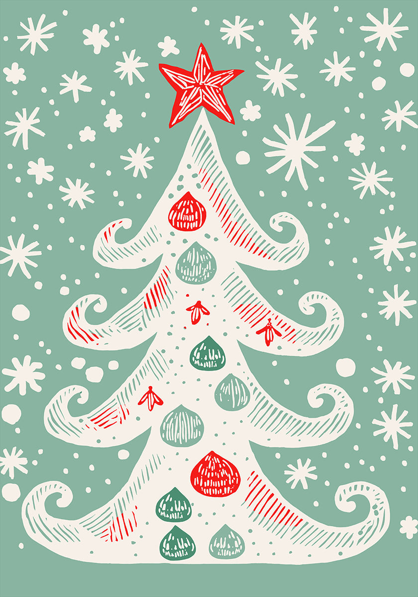 Whimsical Holiday Tree Plakat - Posterbox