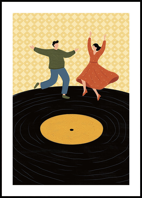 Dancing on Vinyl Poster - Posterbox