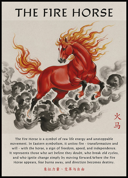 Fire Horse Spirit Poster - Posterbox
