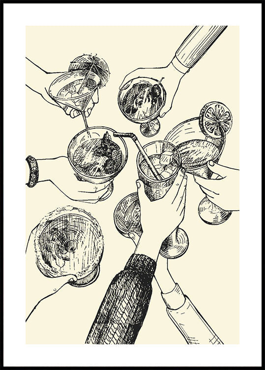 Cheers Print Plakat - Posterbox.dk