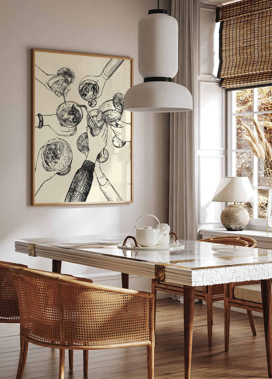 Cheers Print Plakat - Posterbox.dk