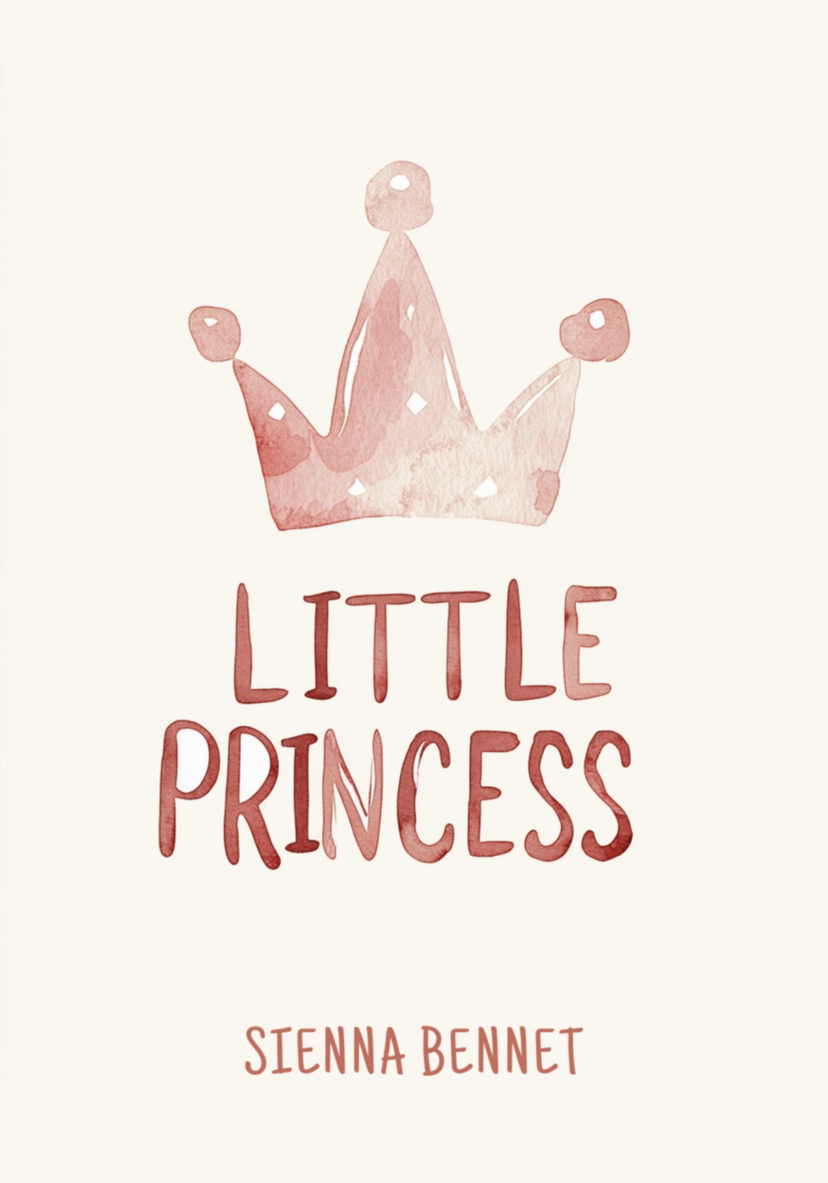 Akvareleling med krone til lille prinsesse