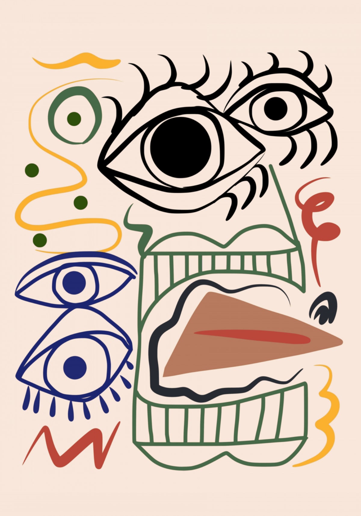Modern Abstract Face