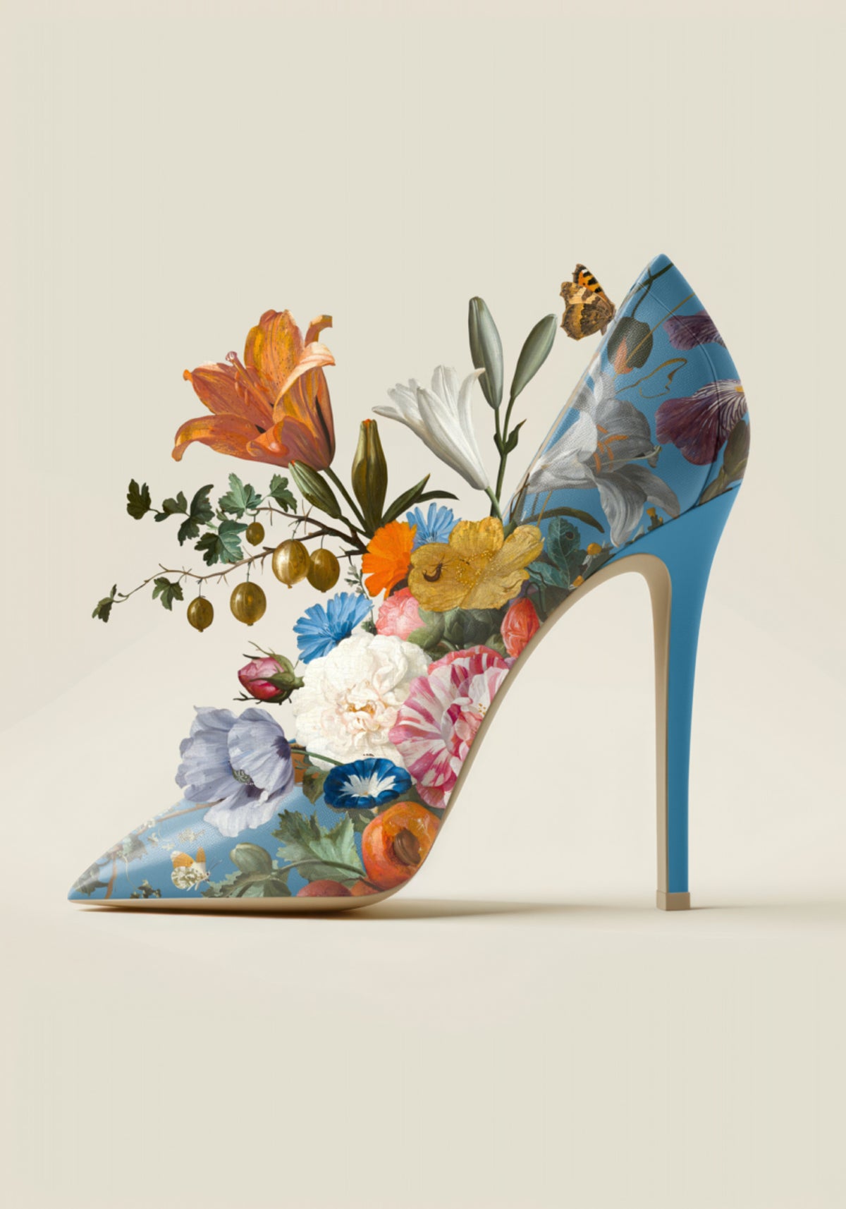 Vibrant Floral Heel