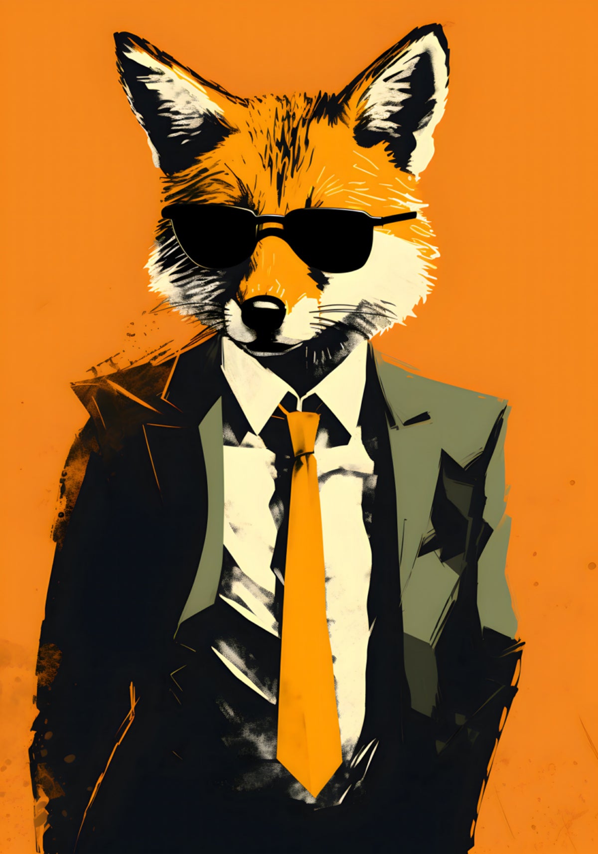 Dapper Fox Portrait - Posterbox