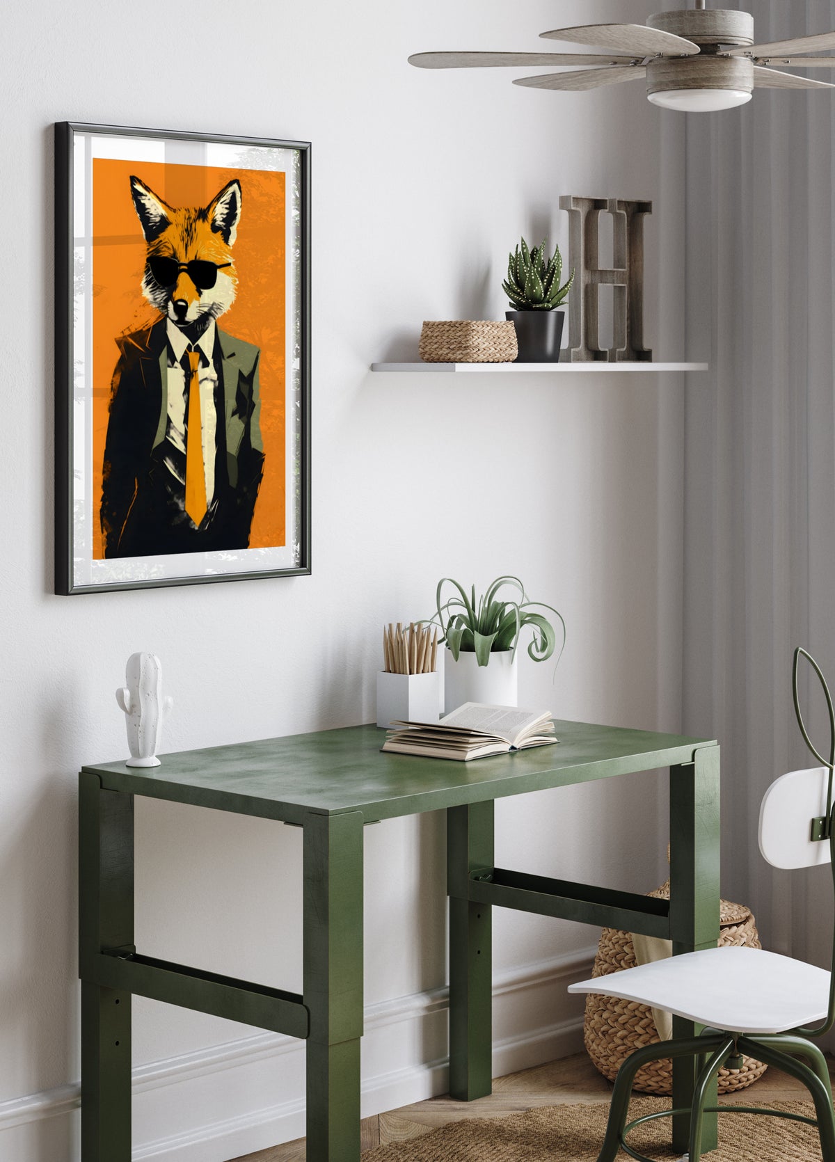 Dapper Fox Portrait - Posterbox