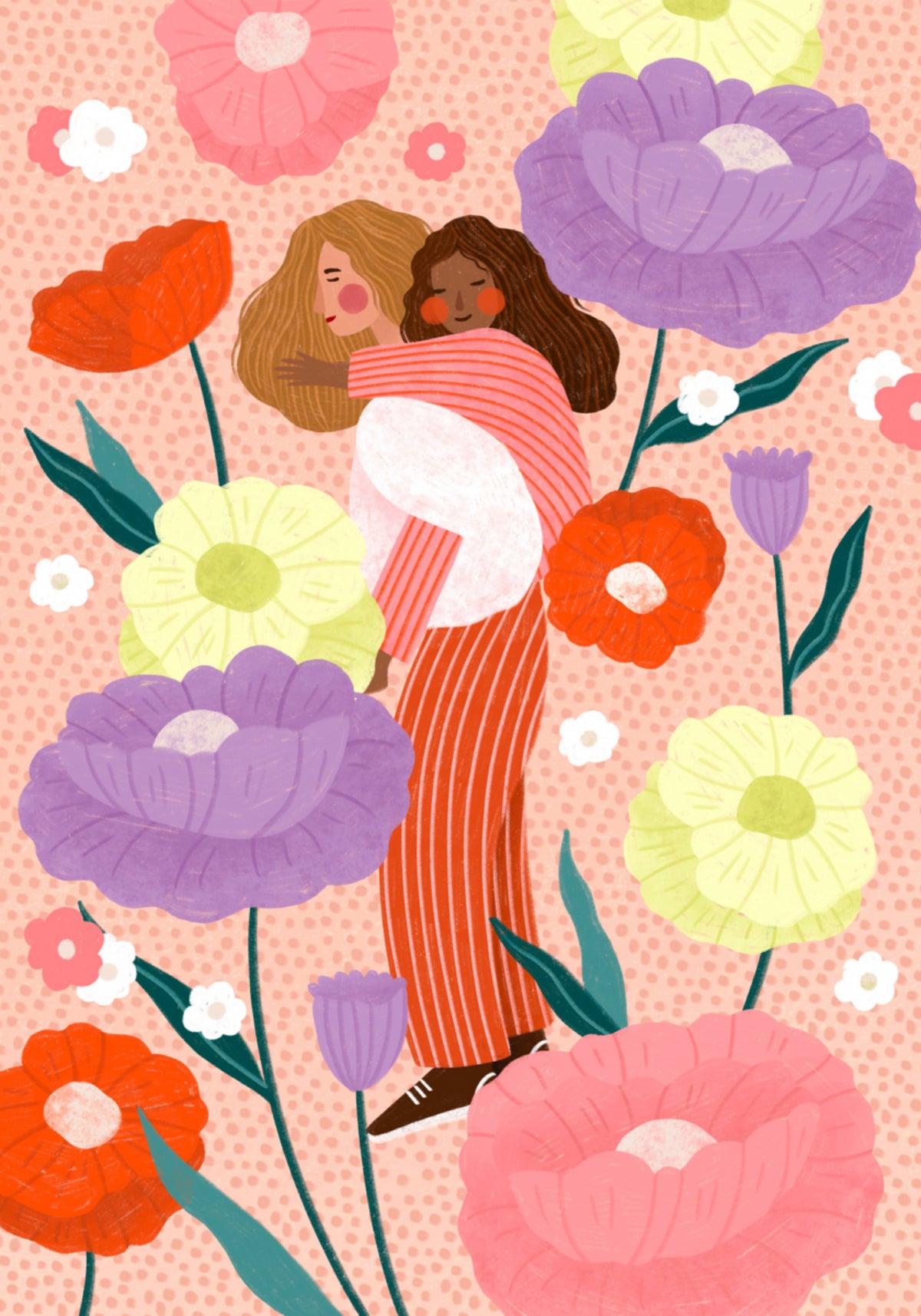 Joyful Floral Embrace - Posterbox