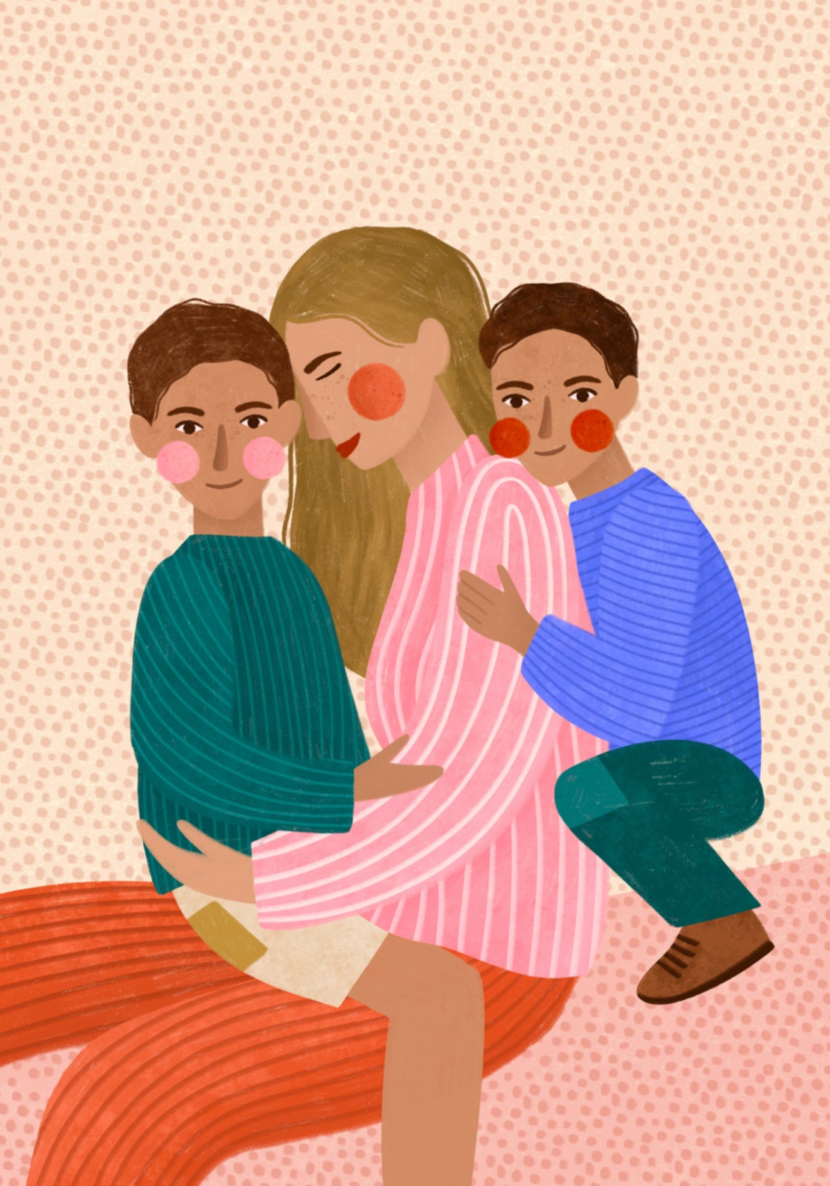 Joyful Family Hug - Posterbox