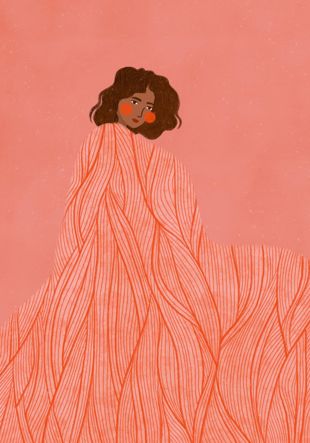 Coral Woman Dreaming - Posterbox