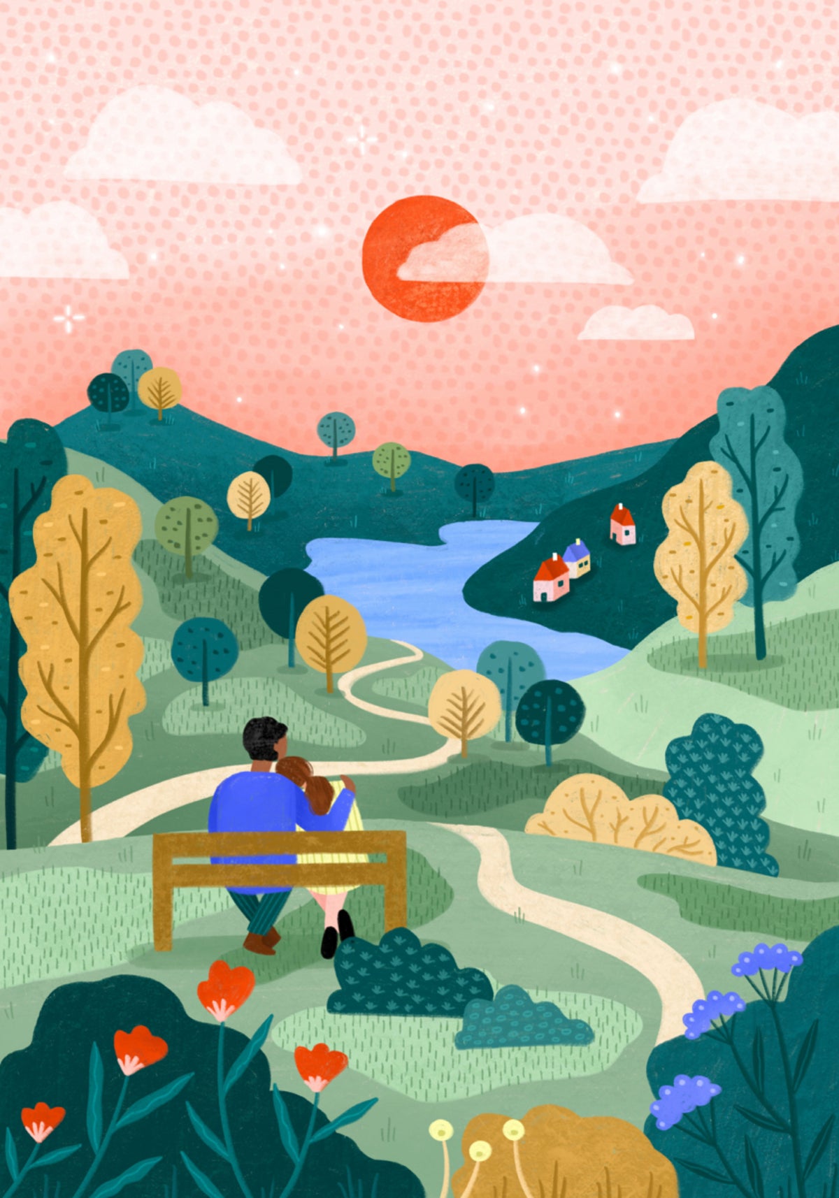 Couple's Peaceful Horizon - Posterbox