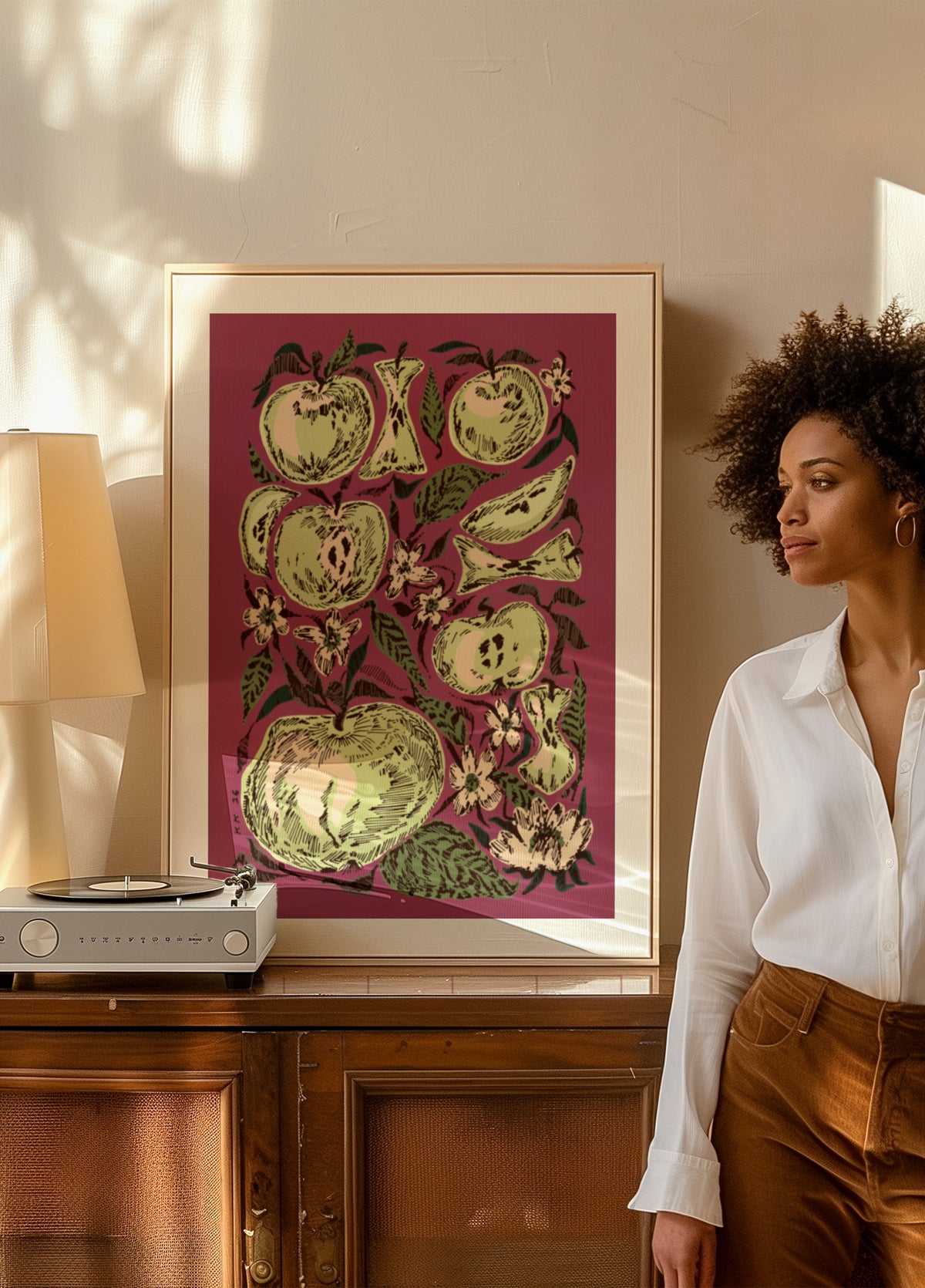 Green Apples and Blossoms - Posterbox