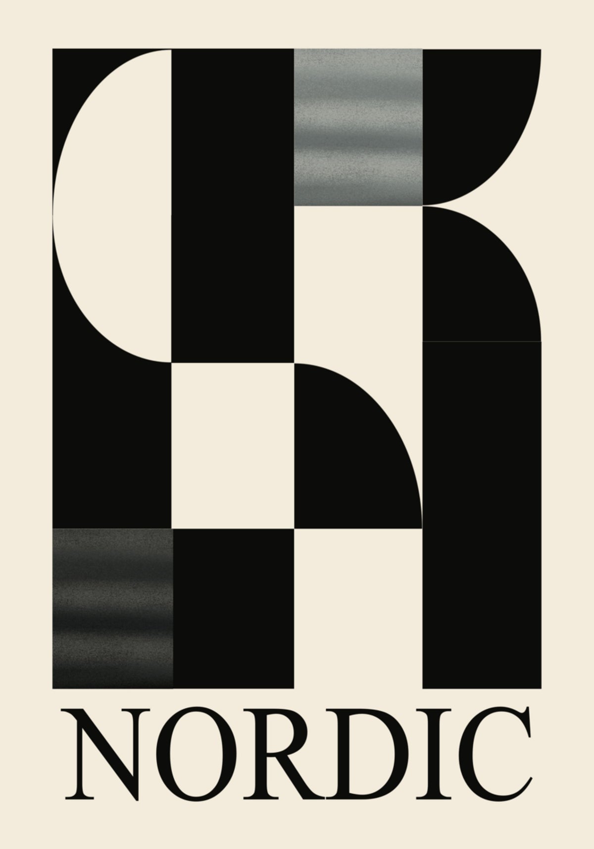 Nordic Geometric Abstract - Posterbox