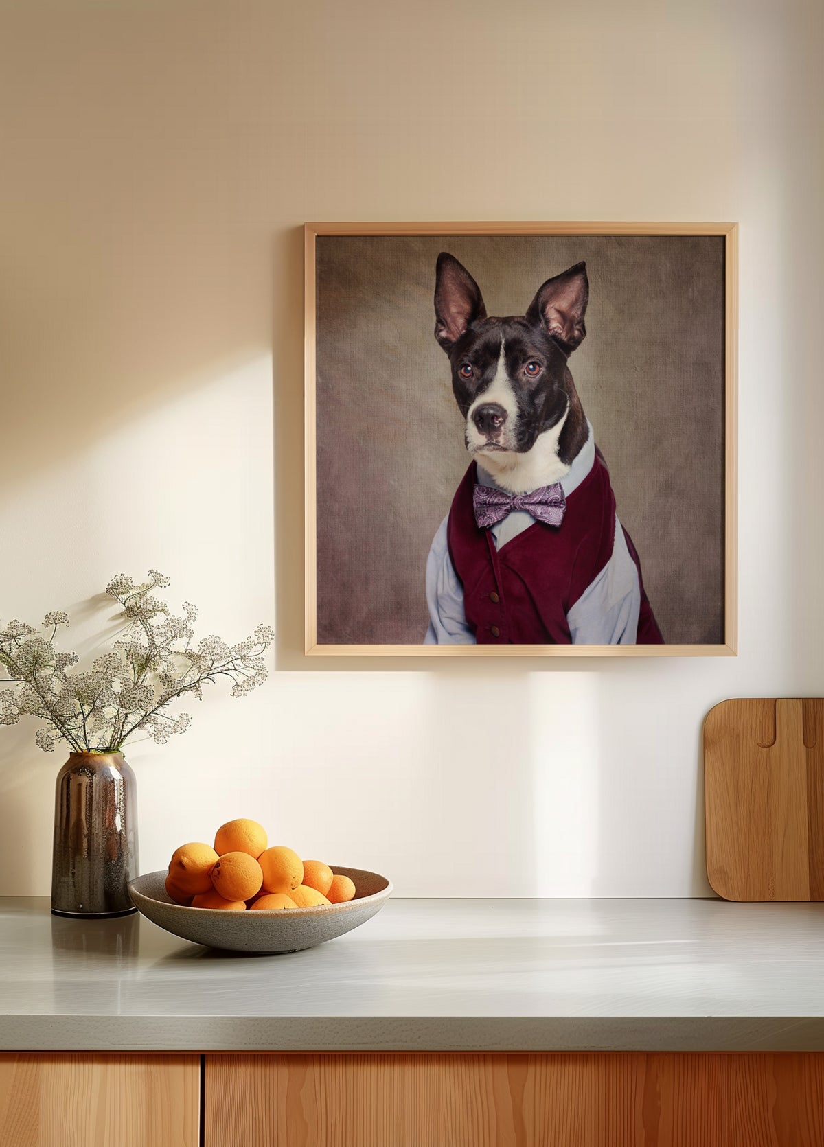 Dapper Dog In Vest - Posterbox