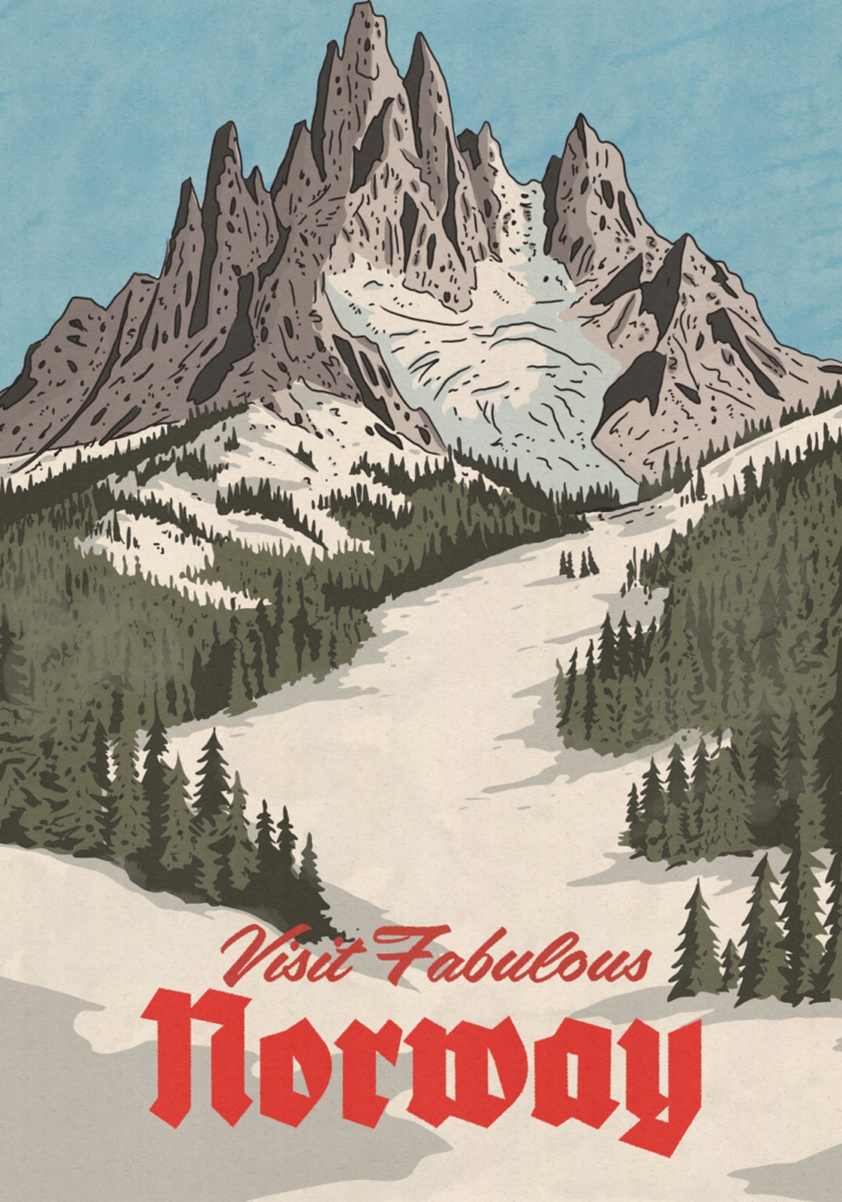 Majestic Norway Ski Slopes - Posterbox