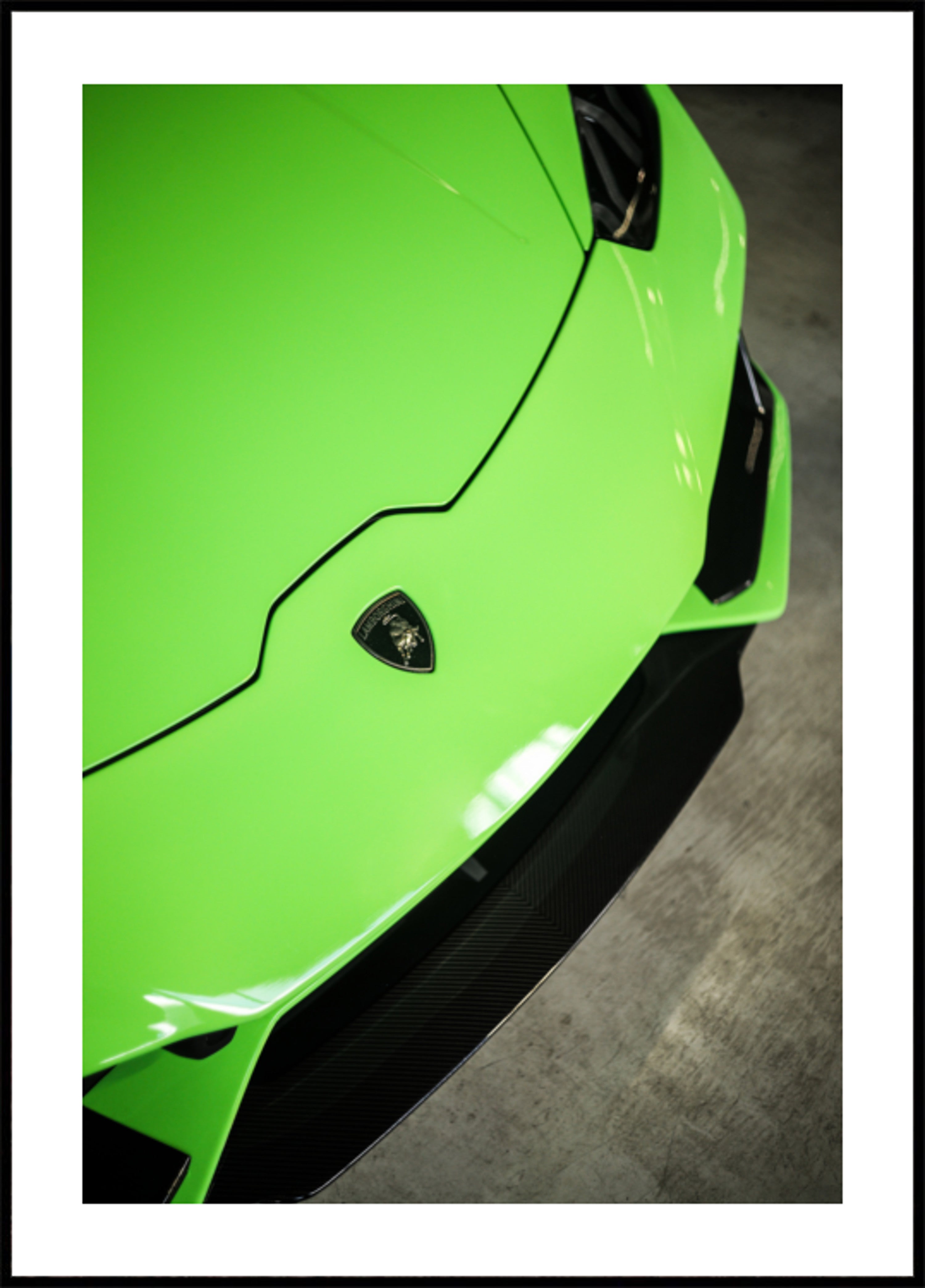 Sleek Green Sports Car