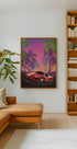 Red Sports Car Sunset - Posterbox