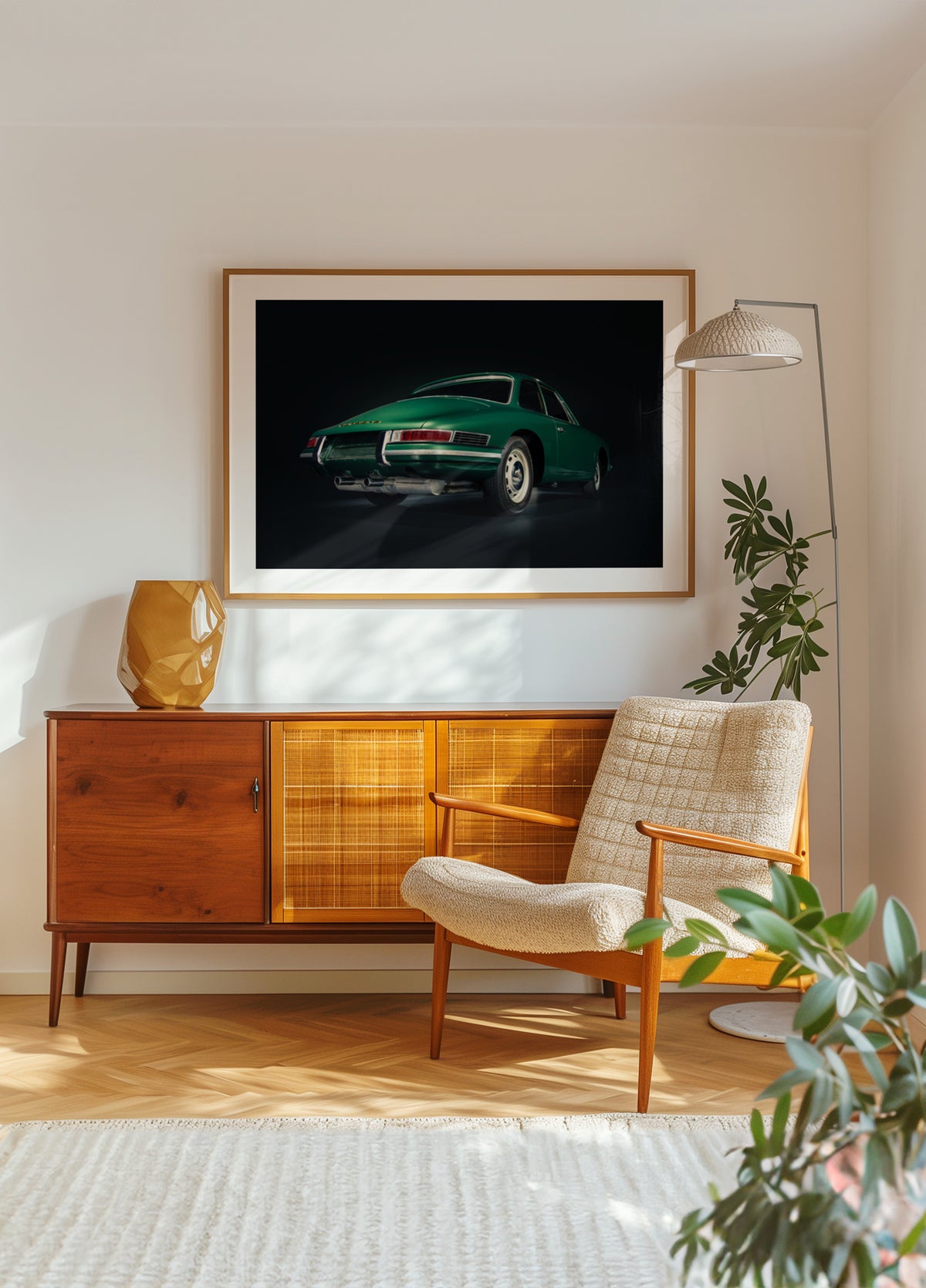 Classic Green Sports Car - Posterbox