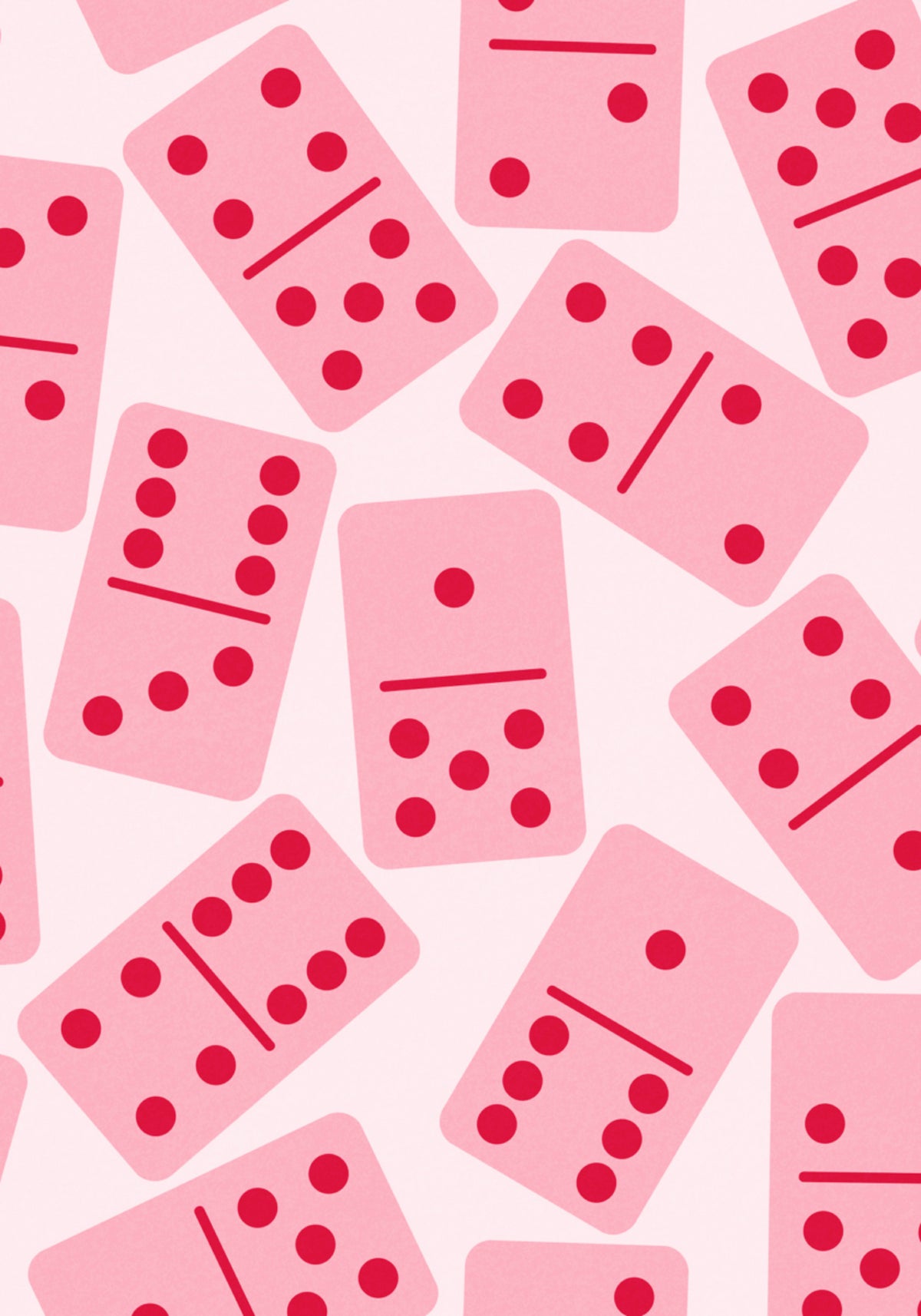 Pink Dominoes Pattern - Posterbox
