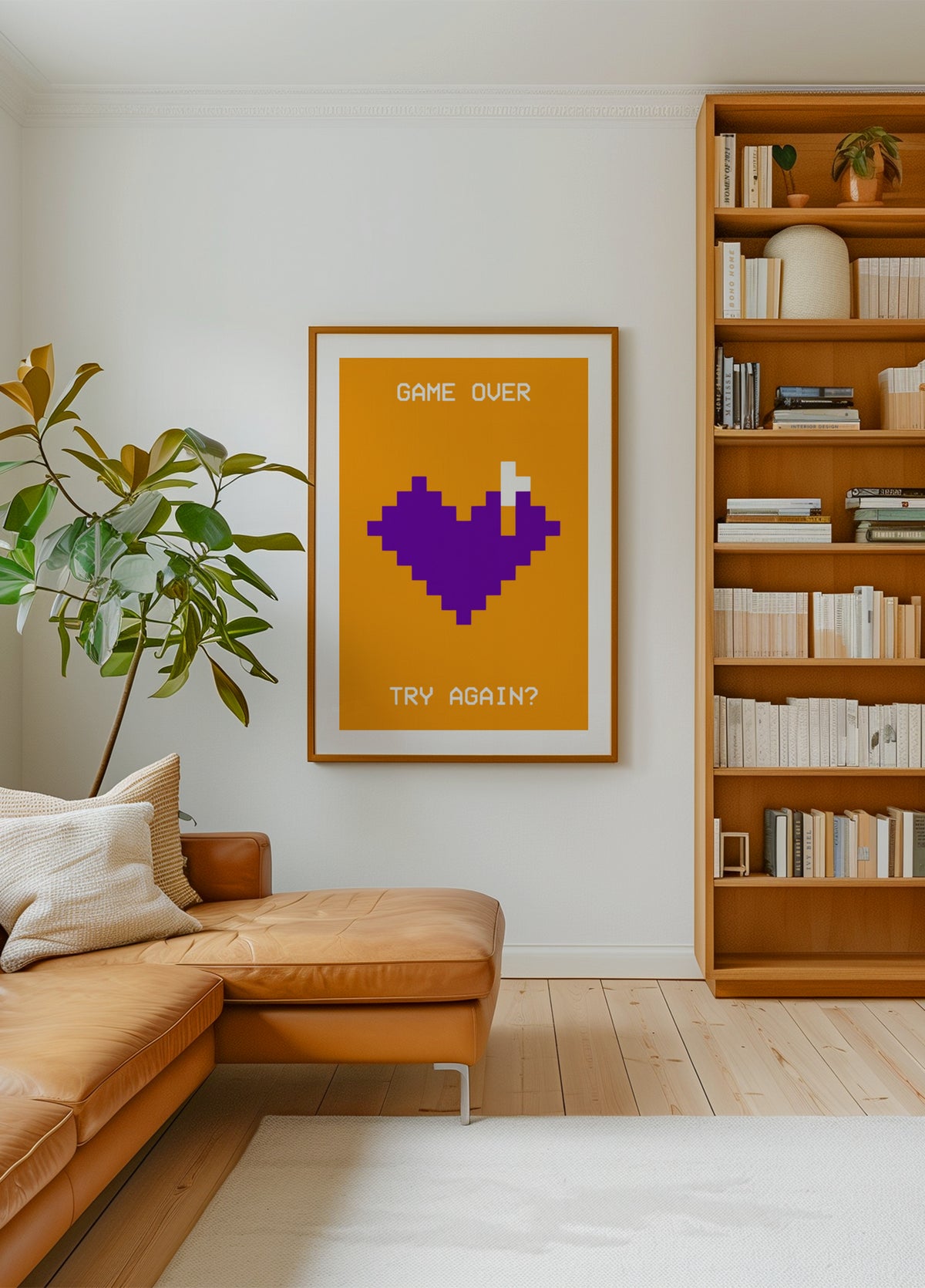 Retro Game Over Heart - Posterbox