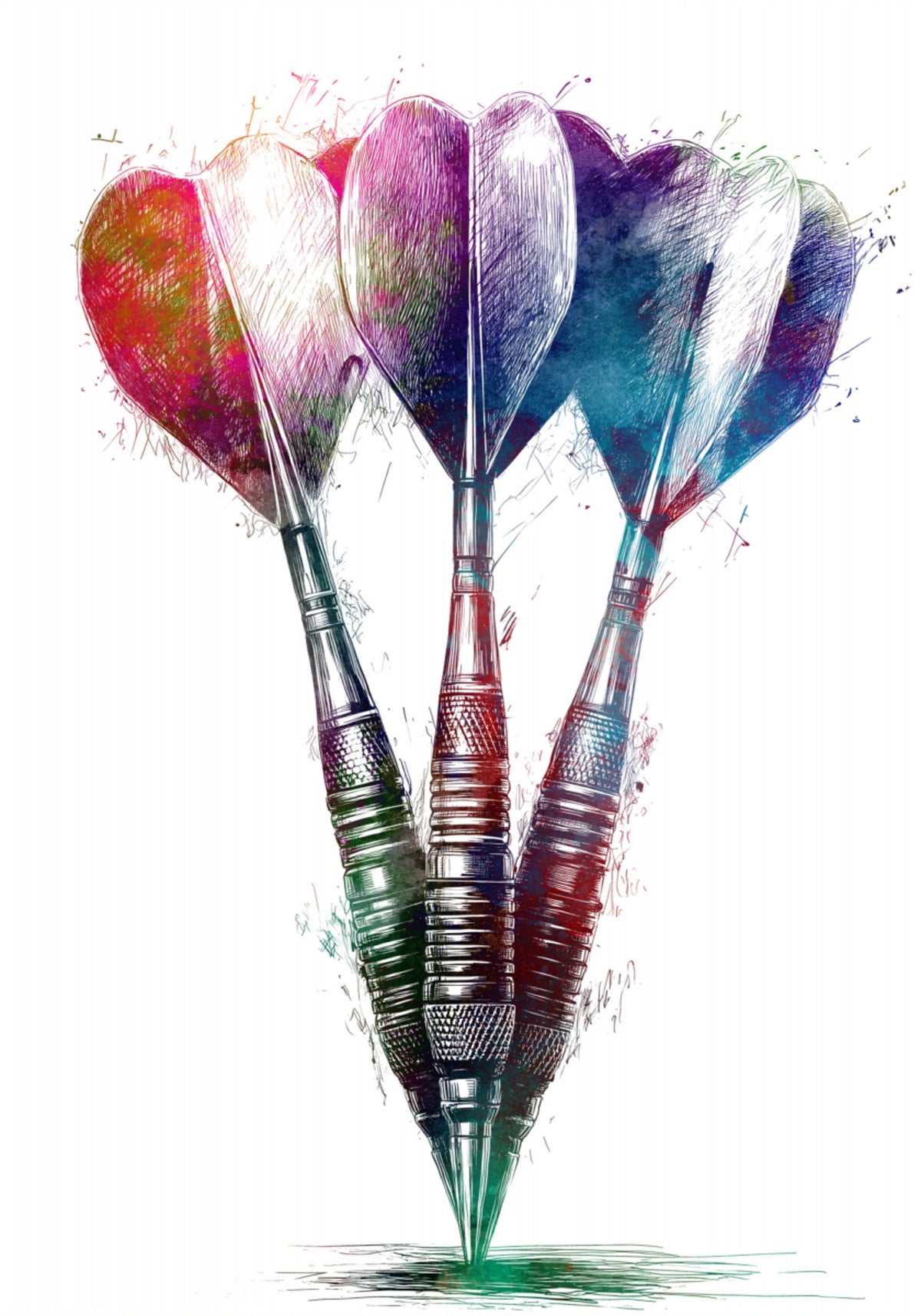 Vibrant Dart Game - Posterbox