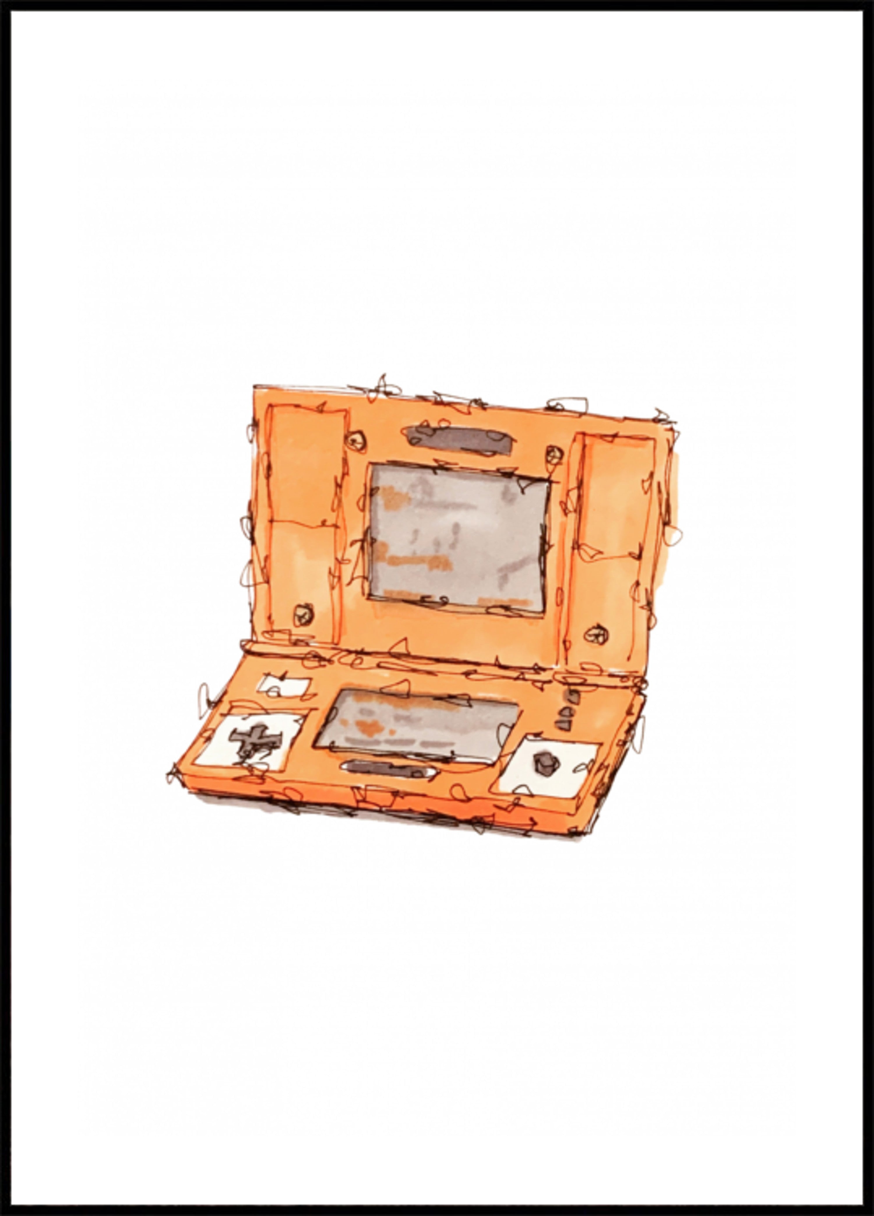 Retro Handheld Game Sketch