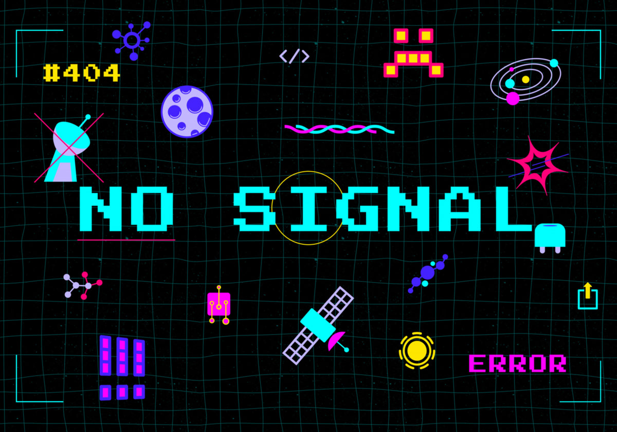 Retro Pixel No Signal - Posterbox