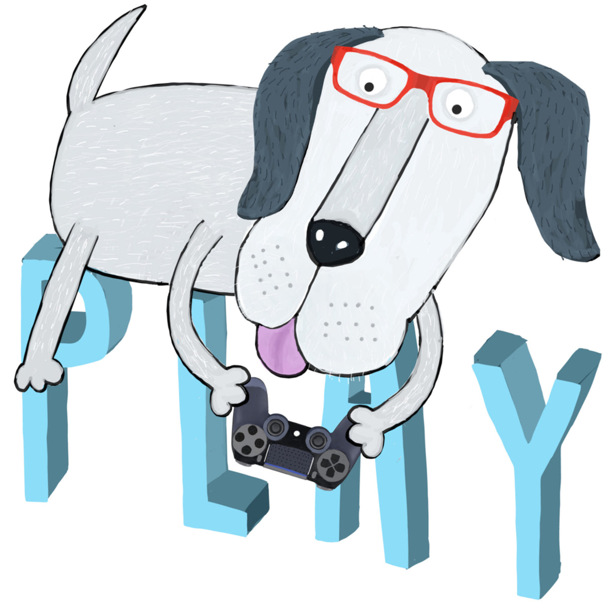 Dog Gamer Play - Posterbox